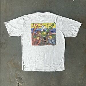 Vintage Hard Rock Cafe White Tee with Logo
